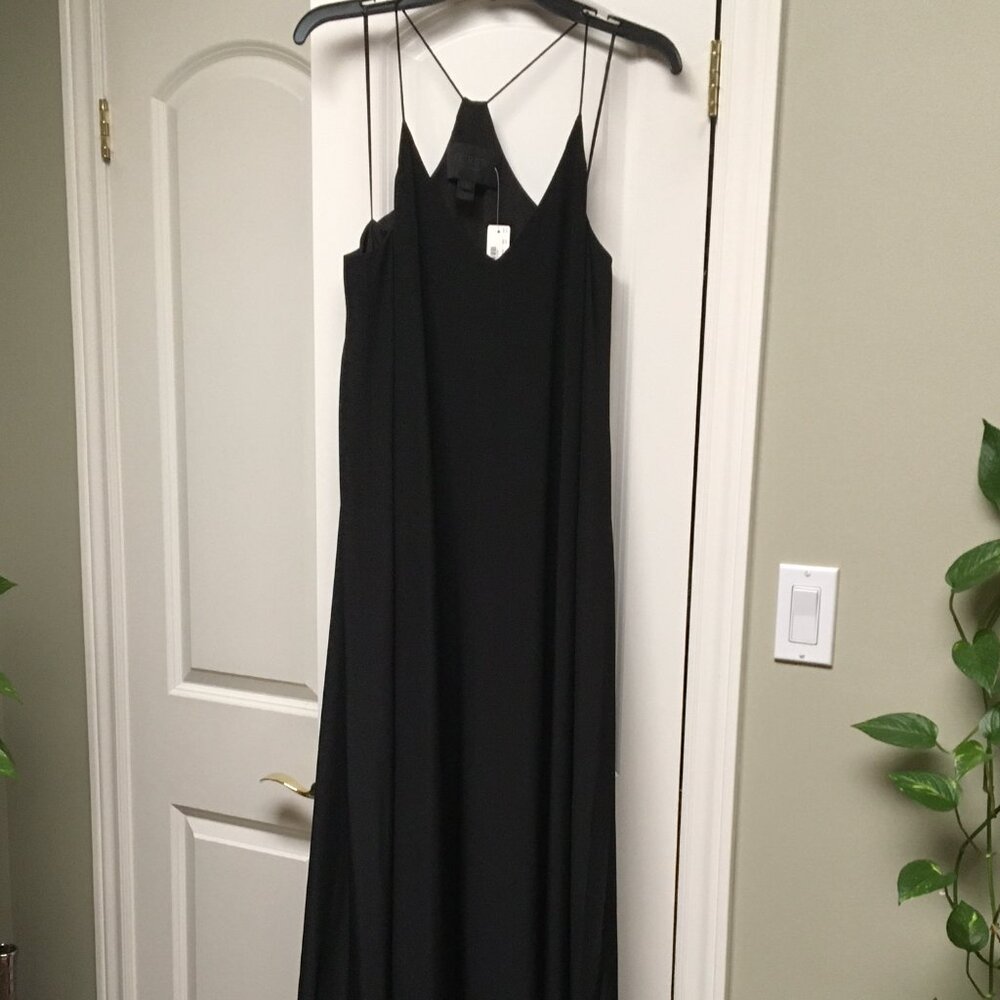 Black silk maxi gown, US 4, NWT